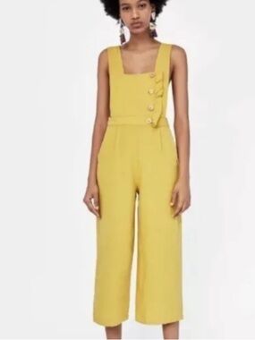 NWOT Zara Linen Overalls